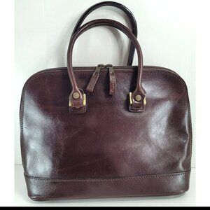 Handmade Real Leather Brown Purse Handbag Shoulder Bag Made in Greece